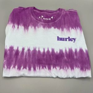 Hurley Tie Dye Everyday Washed + Wave SS T-Shirt. 100% Cotton.